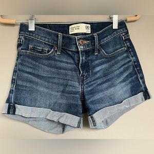 Abercrombie and Fitch Low Rise Blue Jean Shorts